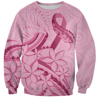 Aotearoa Maori Sweatshirt Pink Fern Ribbons LT7 Unisex Pink - Polynesian Pride