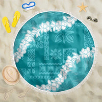 Hawaii Aloha Beach Blanket Teal Quilt Patch Work Mix Plumeria Lei LT7 One Size 150cm Teal - Polynesian Pride