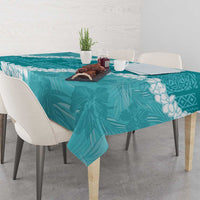 Hawaii Aloha Tablecloth Teal Quilt Patch Work Mix Plumeria Lei LT7 - Polynesian Pride