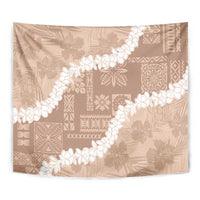 Hawaii Aloha Tapestry Beige Quilt Patch Work Mix Plumeria Lei LT7 - Polynesian Pride