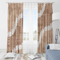 Hawaii Aloha Window Curtain Beige Quilt Patch Work Mix Plumeria Lei LT7 - Polynesian Pride