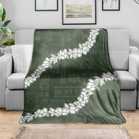 Hawaii Aloha Blanket Sage Quilt Patch Work Mix Plumeria Lei LT7 - Polynesian Pride
