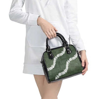 Hawaii Aloha Shoulder Handbag Sage Quilt Patch Work Mix Plumeria Lei LT7 - Polynesian Pride