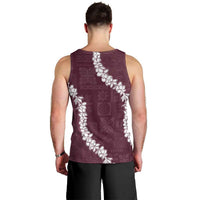 Hawaii Aloha Men Tank Top Champange Quilt Patch Work Mix Plumeria Lei LT7 - Polynesian Pride