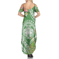 Aloha Molokai Island Family Matching Summer Maxi Dress and Hawaiian Shirt Hawaii Pua Kukui