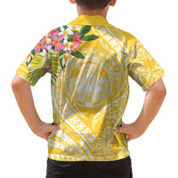 Aloha Hawaii Oahu Family Matching Puletasi and Hawaiian Shirt Wahine with Ilima Lei