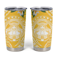 Aloha Hawaii Oahu Tumbler Cup Wahine with Ilima Lei