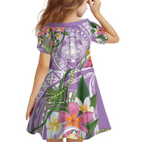 Aloha Hawaii Kauai Family Matching Off The Shoulder Long Sleeve Dress and Hawaiian Shirt Frangipani Mix Mokihana Lei LT7 - Polynesian Pride