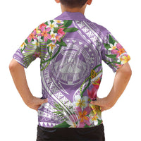 Aloha Hawaii Kauai Kid Hawaiian Shirt Frangipani Mix Mokihana Lei LT7 - Polynesian Pride