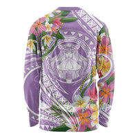 Aloha Hawaii Kauai Long Sleeve Shirt Frangipani Mix Mokihana Lei