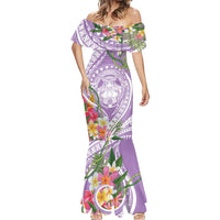 Aloha Hawaii Kauai Mermaid Dress Frangipani Mix Mokihana Lei LT7 - Polynesian Pride