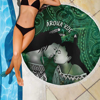 New Zealand Aroha Koe Mama Beach Blanket Maori Hongi - Pounamu