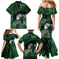 New Zealand Aroha Koe Mama Family Matching Mermaid Dress and Hawaiian Shirt Maori Hongi - Pounamu LT7 - Polynesian Pride