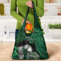 New Zealand Aroha Koe Mama Grocery Bag Maori Hongi - Pounamu LT7 - Polynesian Pride