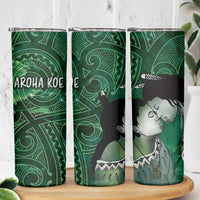 New Zealand Aroha Koe Mama Skinny Tumbler Maori Hongi - Pounamu LT7 - Polynesian Pride