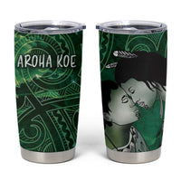 New Zealand Aroha Koe Mama Tumbler Cup Maori Hongi - Pounamu LT7 Green - Polynesian Pride