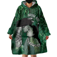 New Zealand Aroha Koe Mama Wearable Blanket Hoodie Maori Hongi - Pounamu