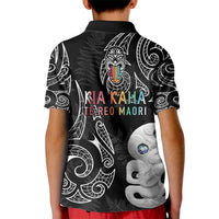 Kia Hara Te reo Maori Kid Polo Shirt Manaia Moko Pattern LT7 - Polynesian Pride