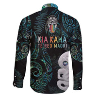 Kia Hara Te reo Maori Family Matching Short Sleeve Bodycon Dress and Hawaiian Shirt Manaia Moko Mix Paua Shell