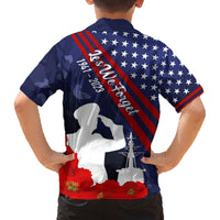 Pearl Harbor Remembrance Day Family Matching Off Shoulder Short Dress and Hawaiian Shirt Poppy Mix Style LT7 - Polynesian Pride