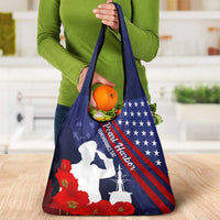Pearl Harbor Remembrance Day Grocery Bag Poppy Mix Style LT7 - Polynesian Pride