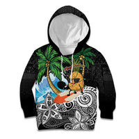 Tropical Christmas Polynesian Kid Hoodie Funny Surfing Pineapple