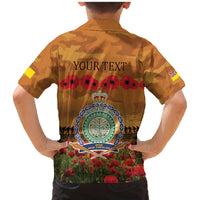 Niue ANZAC Day Personalised Family Matching Mermaid Dress and Hawaiian Shirt with Poppy Field LT9 - Polynesian Pride