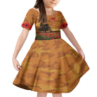 Norfolk Island ANZAC Day Personalised Family Matching Long Sleeve Bodycon Dress and Hawaiian Shirt with Poppy Field LT9 Daughter's Dress Art - Polynesian Pride