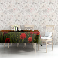 Norfolk Island ANZAC Day Personalised Tablecloth with Poppy Field LT9 - Polynesian Pride