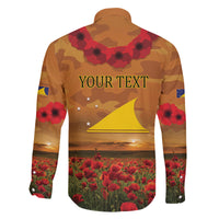 Tokelau ANZAC Day Personalised Family Matching Mermaid Dress and Hawaiian Shirt with Poppy Field LT9 - Polynesian Pride