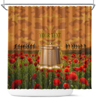 Tokelau ANZAC Day Personalised Shower Curtain with Poppy Field LT9 Art - Polynesian Pride