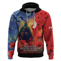 Tonga ANZAC Day Personalised Zip Hoodie Soldier Te Tau Manatui Kinautolu with Poppy Field LT9 Pullover Hoodie Art - Polynesian Pride