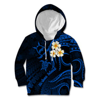 Hawaii Kid Hoodie Niihau Islands Polynesian Sunset Plumeria Blue Vibe LT9 Blue - Polynesian Pride