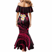 Hawaii Mermaid Dress Niihau Islands Polynesian Sunset Plumeria Pink Vibe LT9 - Polynesian Pride