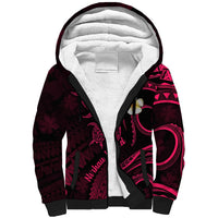 Hawaii Sherpa Hoodie Niihau Islands Polynesian Sunset Plumeria Pink Vibe LT9 Unisex Pink - Polynesian Pride