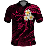 Hawaii Polo Shirt Molokai Islands Polynesian Sunset Plumeria Pink Vibe LT9 Pink - Polynesian Pride