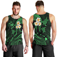 Hawaii Men Tank Top Kauai Islands Polynesian Sunset Plumeria Green Vibe LT9 - Polynesian Pride