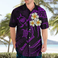 Polynesian Hawaii Hawaiian Shirt Kauai Islands with Pacific Plumeria Purple Vibe LT9 - Polynesian Pride