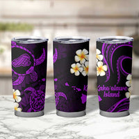 Hawaii Kahoolawe Islands Pacific Plumeria Tumbler Cup Purple Polynesian Tattoo