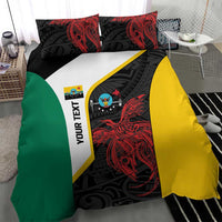 Personalised PNG Hela Province Bedding Set Bird of Paradise Tattoo Flag Motif - Polynesian Pride