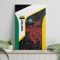 Personalised PNG Hela Province Canvas Wall Art Bird of Paradise Tattoo Flag Motif - Polynesian Pride