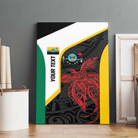 Personalised PNG Hela Province Canvas Wall Art Bird of Paradise Tattoo Flag Motif - Polynesian Pride