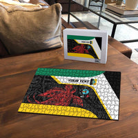 Personalised PNG Hela Province Puzzle Bird of Paradise Tattoo Flag Motif - Polynesian Pride