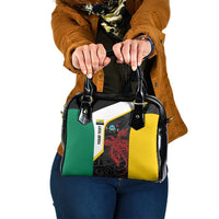 Personalised PNG Hela Province Shoulder Handbag Bird of Paradise Tattoo Flag Motif LT9 One Size Yellow - Polynesian Pride