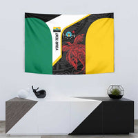 Personalised PNG Hela Province Tapestry Bird of Paradise Tattoo Flag Motif - Polynesian Pride