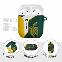 Personalised PNG Jiwaka Province AirPods Case Bird of Paradise Tattoo Flag Motif - Polynesian Pride
