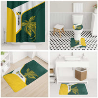 Personalised PNG Jiwaka Province Bathroom Set Bird of Paradise Tattoo Flag Motif - Polynesian Pride
