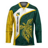 Personalised PNG Jiwaka Province Hockey Jersey Bird of Paradise Tattoo Flag Motif LT9 Unisex Green - Polynesian Pride