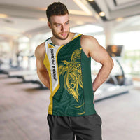 Personalised PNG Jiwaka Province Men Tank Top Bird of Paradise Tattoo Flag Motif - Polynesian Pride