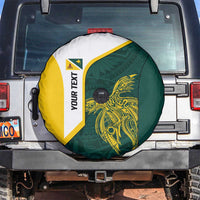 Personalised PNG Jiwaka Province Spare Tire Cover Bird of Paradise Tattoo Flag Motif LT9 Green - Polynesian Pride